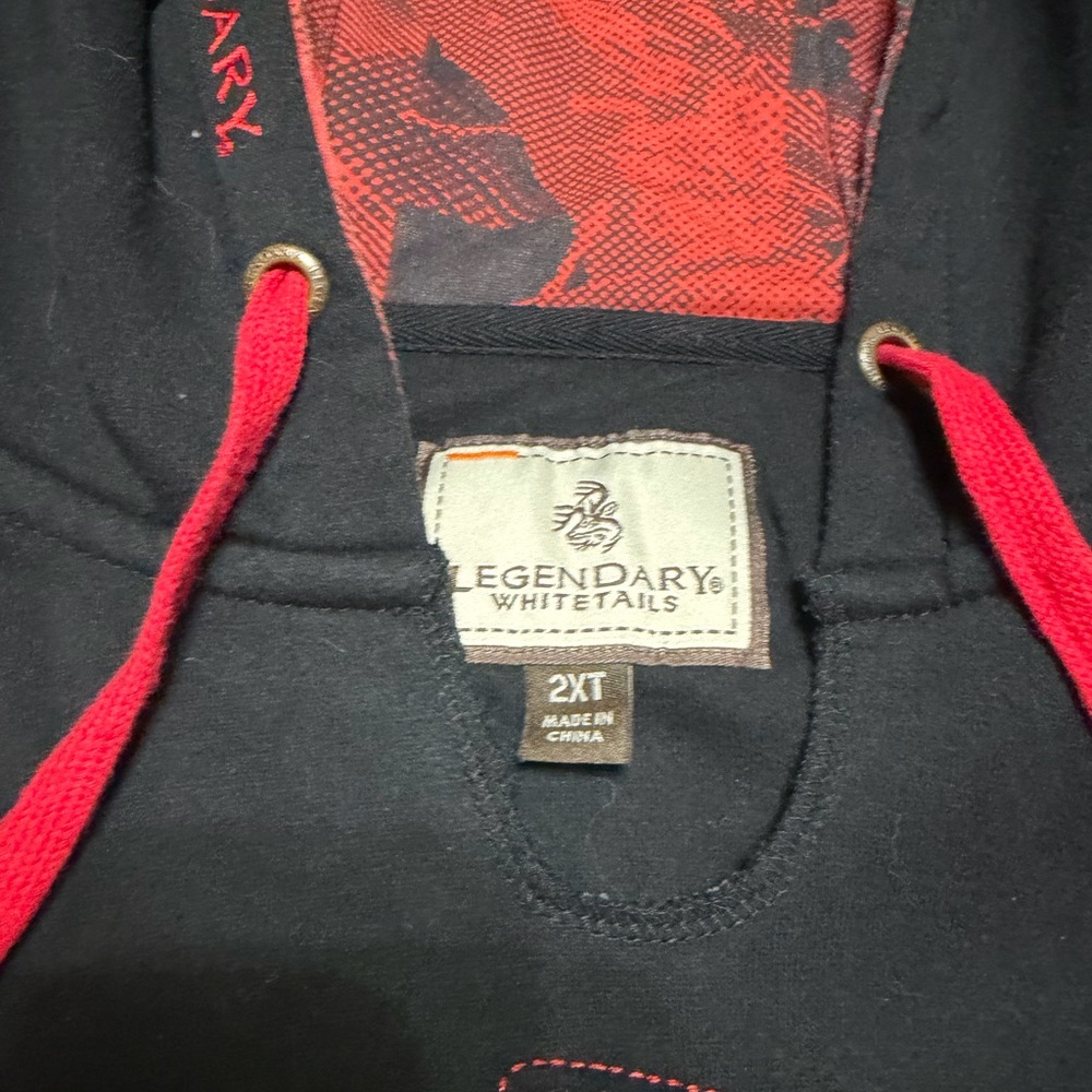Legendary Whitetails Black and Red Hoodie - Picture 2 of 2